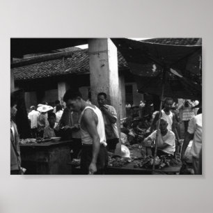 Vintage China changsha market Poster
