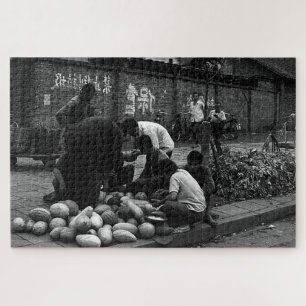 Vintage China Changsha market sellers Jigsaw Puzzle