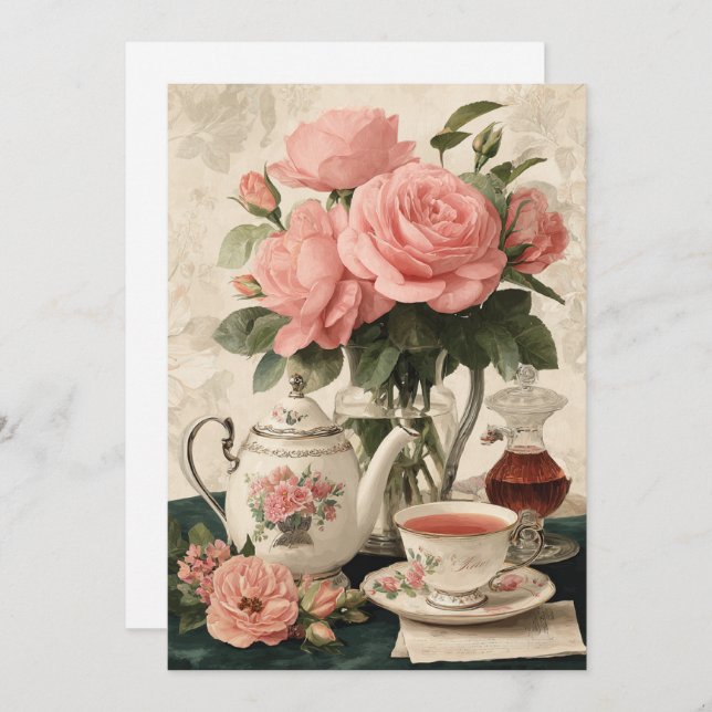 Vintage China | Classic Elegance Invitation (Front/Back)