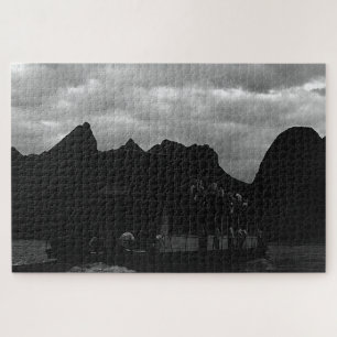 Vintage China Guilin river boat Jigsaw Puzzle