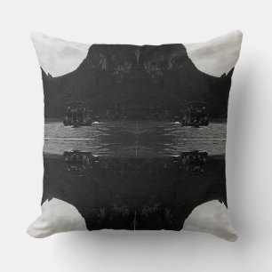 Vintage China Guilin river boat Poster Cushion