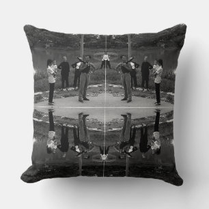 Vintage China Guilin river chinese people Canvas P Cushion