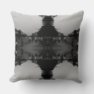 Vintage China Guilin street bicycles Poster Cushion