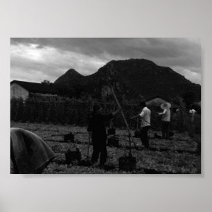 Vintage China Guilin watering with liquid manure Poster