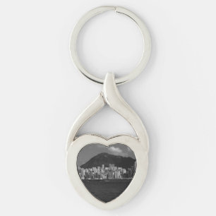 Vintage China Hong Kong bay Skyscrapers Key Ring