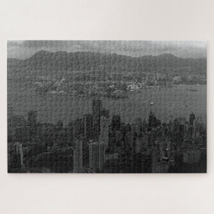 Vintage China Hong Kong City Skyscrapers overview Jigsaw Puzzle