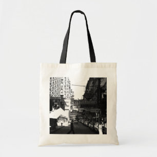 Vintage China Hong Kong street City cars Tote Bag