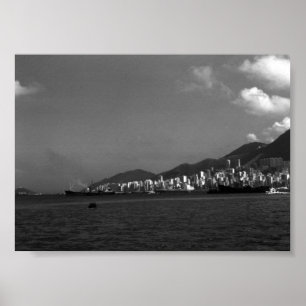 Vintage China Hong Kong View City Poster