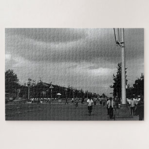 Vintage China Pekin street Tiananmen square Jigsaw Puzzle