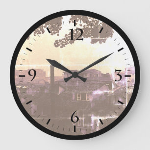 Vintage China Shanghai City Large Clock