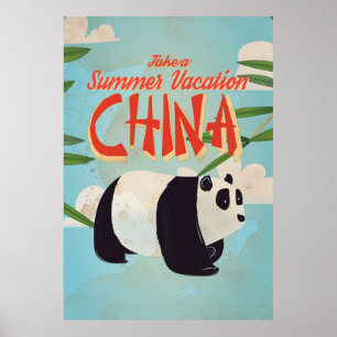 Vintage China Vacation Poster