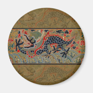 Vintage Chinese Dragon Art Tapestry Artwork Magnet