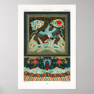 Vintage chinese illustration by Albert Racinet Poster