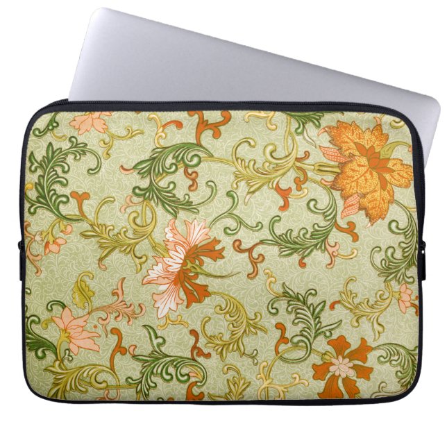 Vintage Chinese Ornament Jones Flowers   Laptop Sleeve (Front)