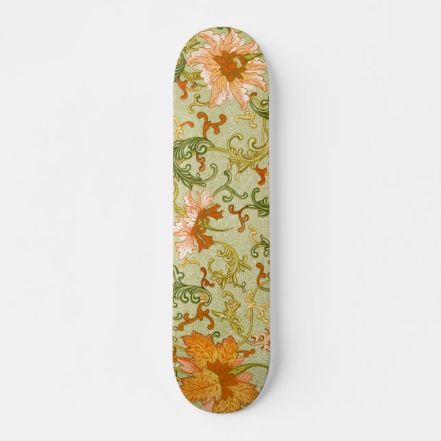 Vintage Chinese Ornament Jones Flowers   Skateboard (Front)