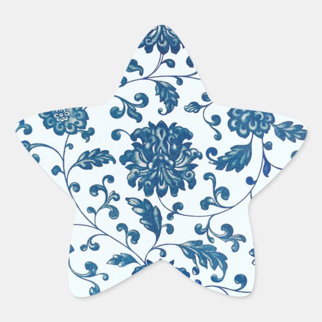 Vintage Chinese Ornament  Star Sticker (Front)