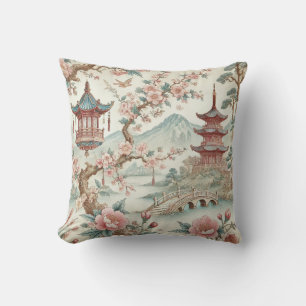 Vintage Chinese toile Cushion