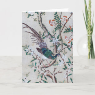Vintage Chinese wallpaper greeting card