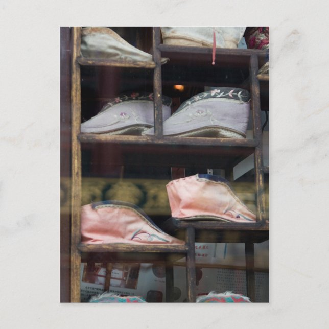 Vintage Chinese women shoes Postcard (Front)