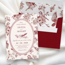 Vintage Chinoiserie floral bird wedding