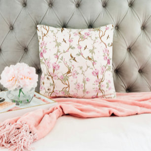 Vintage Chinoiserie Floral Cushion