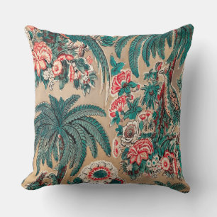 Vintage Chintz Floral Tropical Pattern Cushion