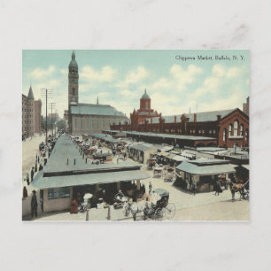 Vintage Chippewa Market, Buffalo, New York Postcard