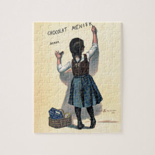Vintage Chocolat Menier French Poster Bouisset Art Jigsaw Puzzle