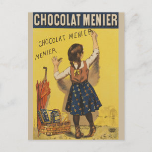 Vintage Chocolat Menier French Poster Bouisset Art Postcard