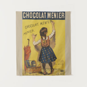 Vintage Chocolat Menier French Poster Bouisset Art Tapestry