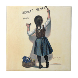 Vintage Chocolat Menier French Poster Bouisset Art Tile