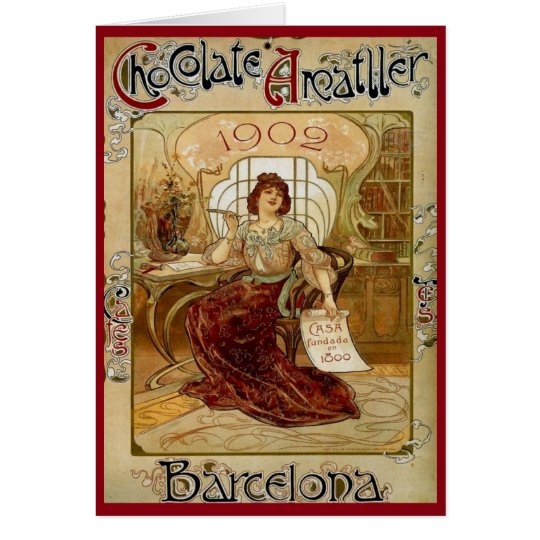 Vintage Chocolate Advert Card