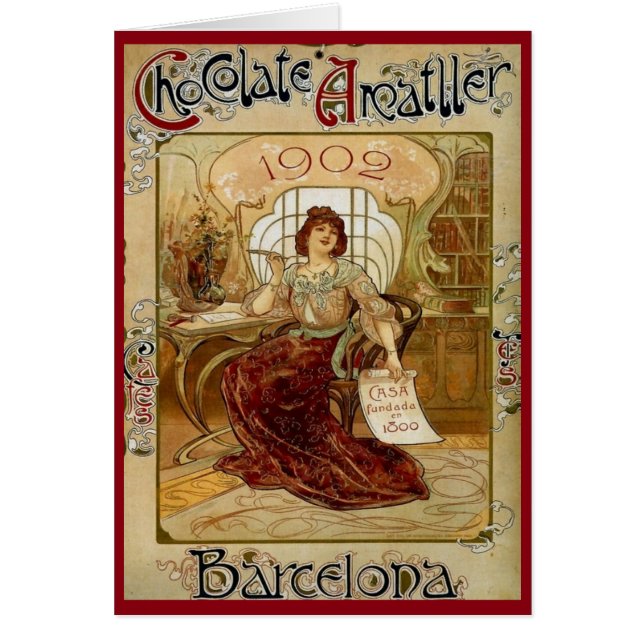 Vintage Chocolate Advert Card (Front)