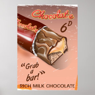 Vintage Chocolate advert. Poster