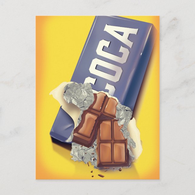 Vintage Chocolate Bar commercial Postcard (Front)