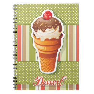 Vintage Chocolate ice cream Notebook