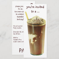 Vintage Chocolate Shake Birthday Party Invitation