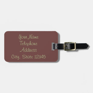 Vintage Chocolate Swirl in Green Luggage Tag