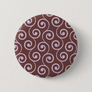 Vintage Chocolate Swirl in Lavender 6 Cm Round Badge