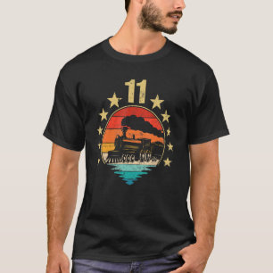 Vintage Choo Choo I'm 11 Years Old Locomotive Trai T-Shirt