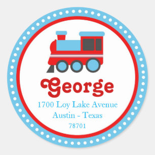 Vintage Choo Choo Train Return Address Label