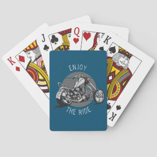 Vintage Chopper Motorcycle Enjoy the Ride Playing Cards