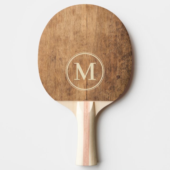 Vintage Chopping Block Monogram Ping Pong Paddle (Front)