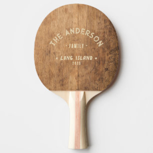 Vintage Chopping Block Vintage Seaside Family Name Ping Pong Paddle