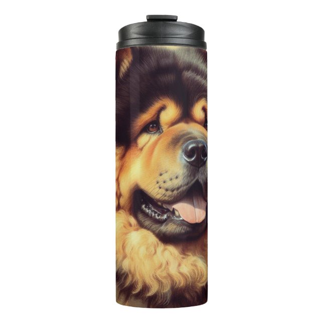 Vintage Chow-Chow Painting Thermal Tumbler (Front)