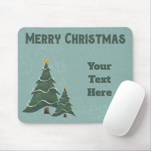 Vintage Chrismas Trees Mouse Pad