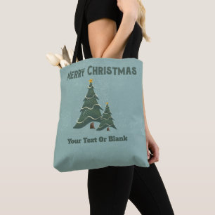 Vintage Chrismas Trees Tote Bag