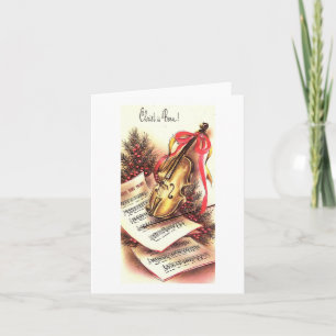 Vintage Christ Is Born Christmas Card