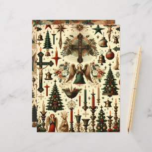 Vintage Christian Christmas Scrapbook Paper