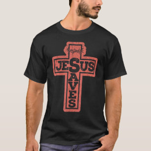 Vintage Christian Cross Jesus Saves T-Shirt